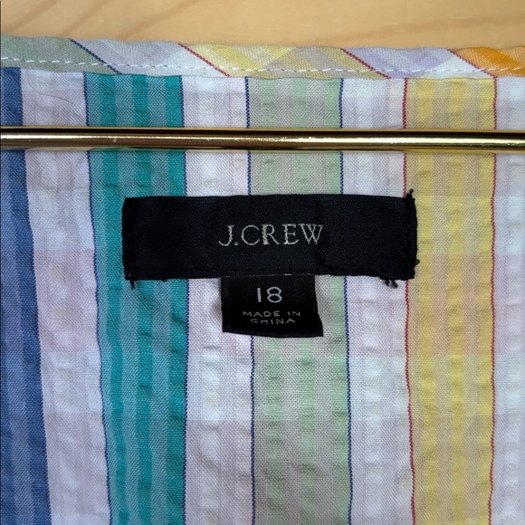 J.Crew rainbow striped dress size 18 - Picture 6 of 10
